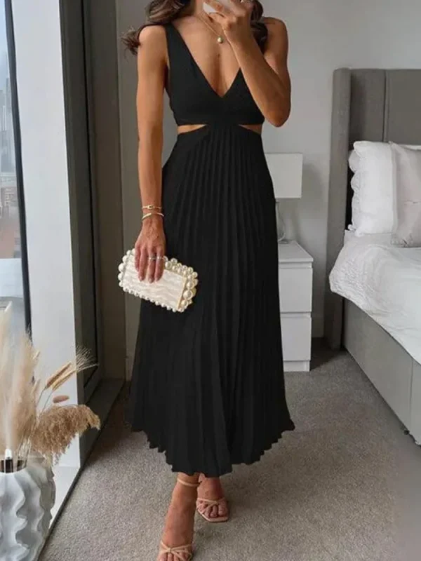robe Athena noir élégante