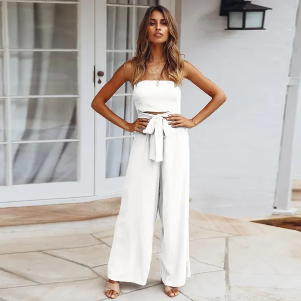 Mode femme combinaison Crystal blanc tendance